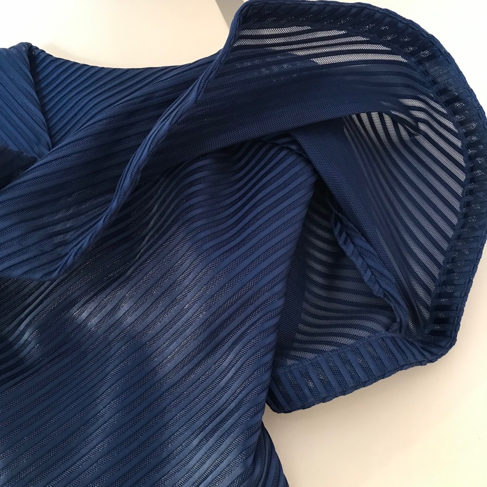 HALSTON HERITAGE Strapless Mesh Dress 2073 - Picture 10 of 10